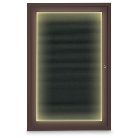 United Visual Products Hinge-less Radius Corkboard, 11"x13-1/2", Black Alum Frame/Black UVEB1113R-BLACK-BLACK